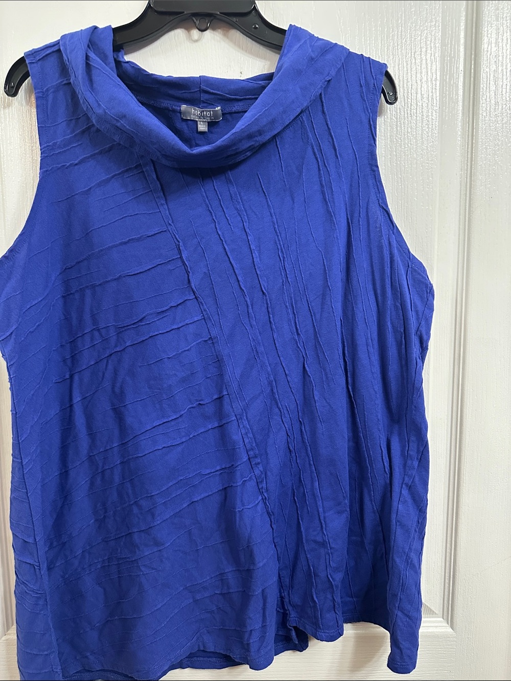 Habitat Sleeveless Pleated Cowl Neck Tank in Royal Blue
